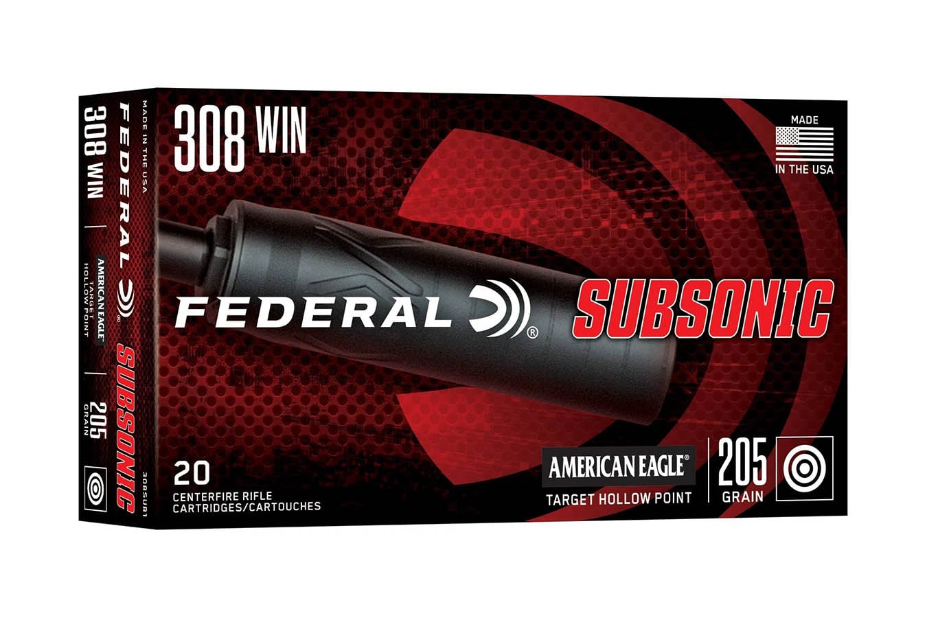 FEDERAL AMMUNITION 308 Winchester 205 gr TSP Subsonic 20/Box